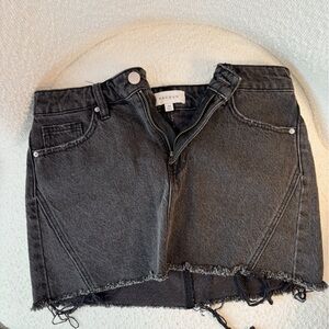 pacsun mini denim black skirt